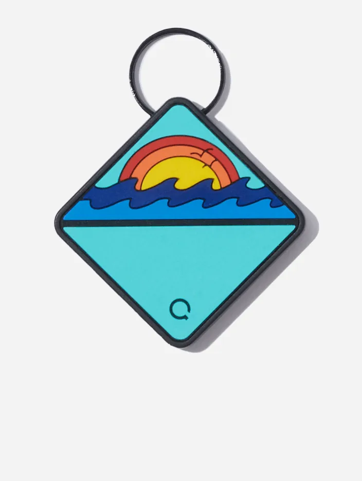 QALO TraQ Ocean Sunrise Silicone Dog ID Tag