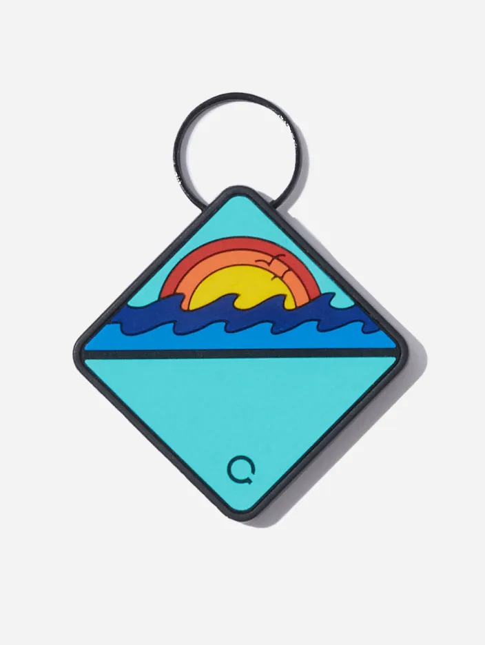 QALO TraQ Ocean Sunrise Silicone Dog ID Tag