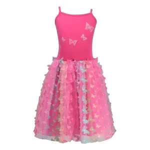 Rainbow Butterfly Dress Hot Pink