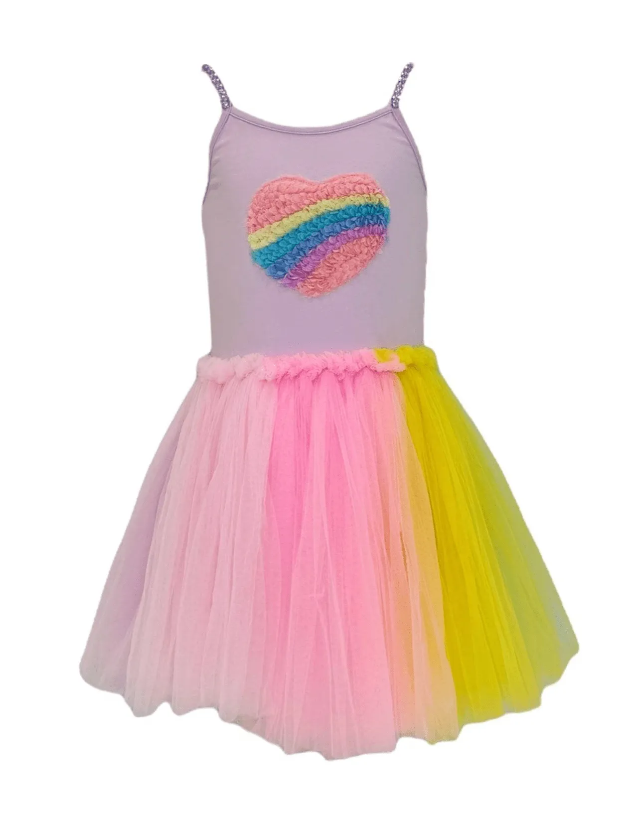 Rainbow Heart Tulle Dress