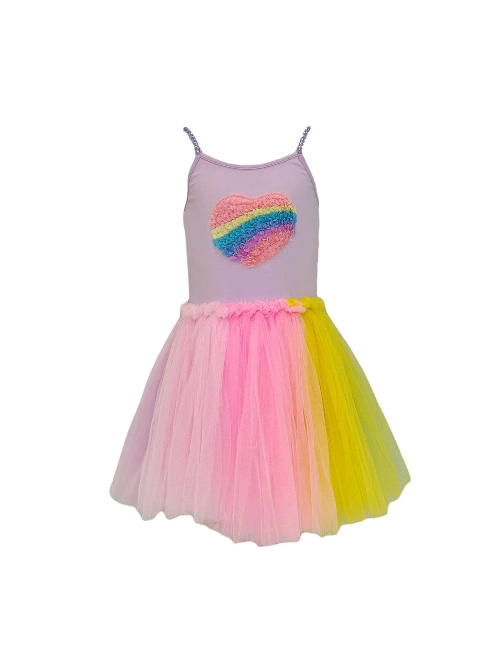 Rainbow Heart Tulle Dress