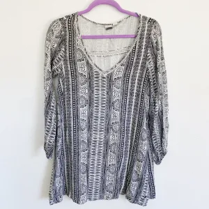 ROXY Boho black & white Tunic XS