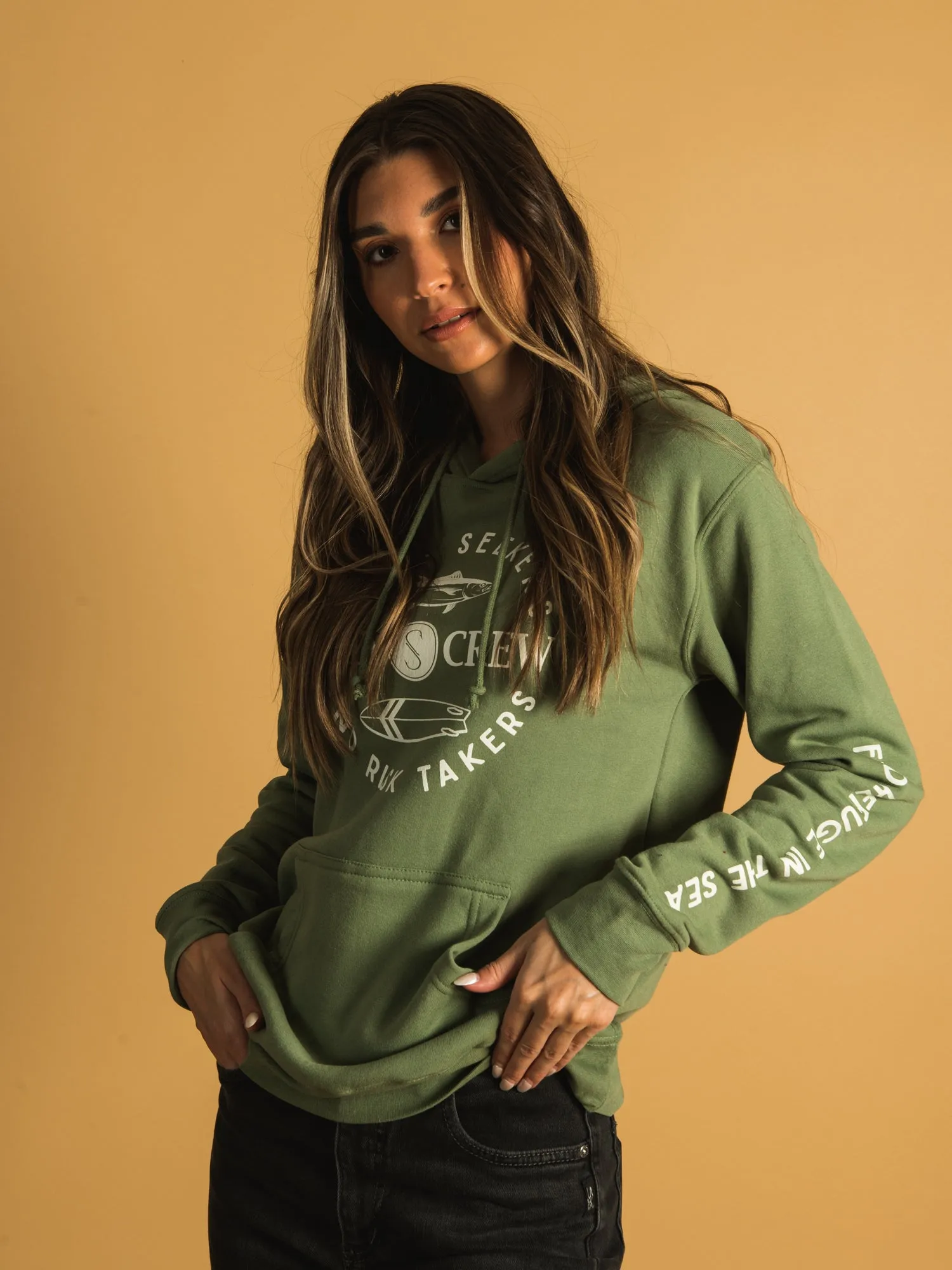 SALTY CREW FLIP FLOP BOYFRIEND HOODIE  - CLEARANCE