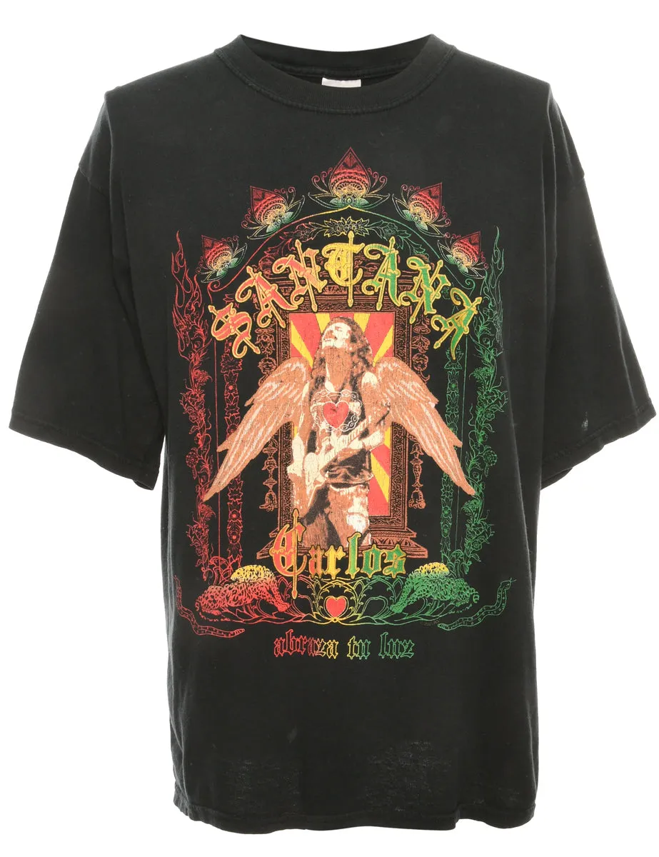 Santana Carlos Black Gildan Printed T-shirt - L