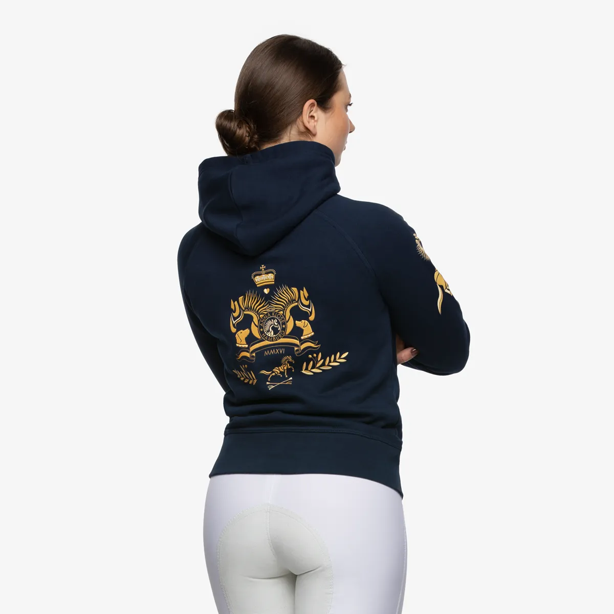 Signature Hoodie "Oxford Blue" with golden prints