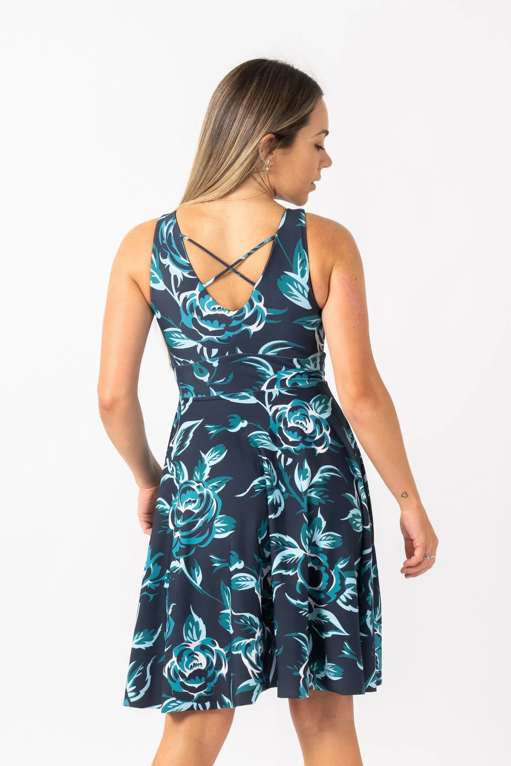 Silky Reversible Comfort Crop Midi Dress W/Pockets - Cruel To Be Kind