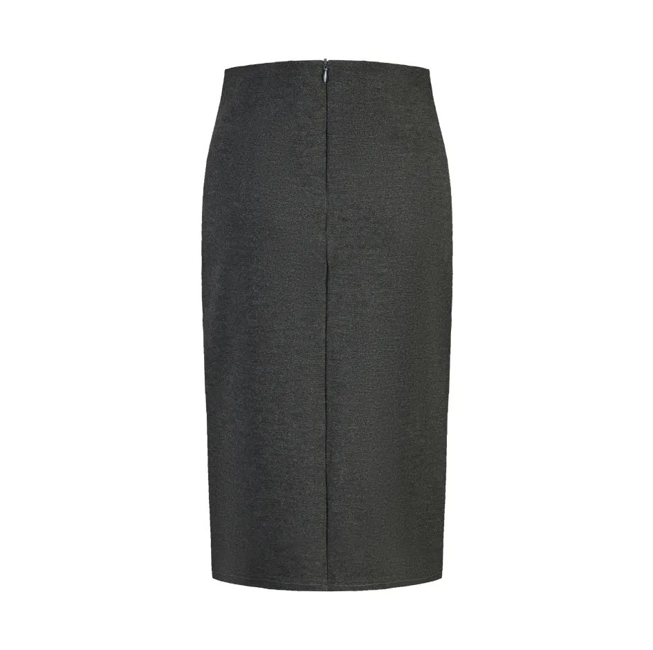 Skirt SK2150 - Knee length - dark grey milano - slinky skirt