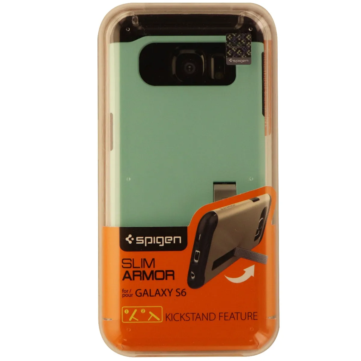 Spigen Slim Armor Series Protective Case Cover for Galaxy S6 - Mint / Black