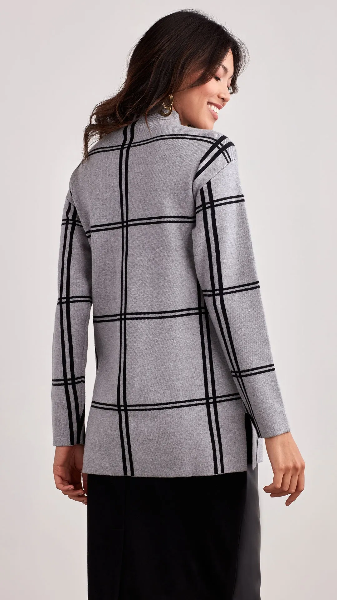 STRIPE DETAIL TUNIC SWEATER