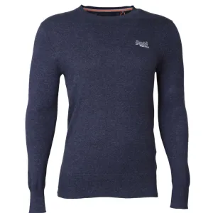 Superdry Orange Label Crew Neck Jumper - Dull Navy