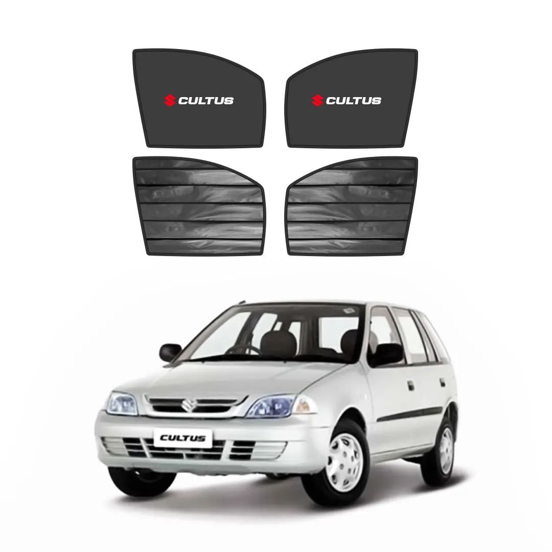 Suzuki Cultus Double Layered Side Shades With Logo - Model 2003-2017