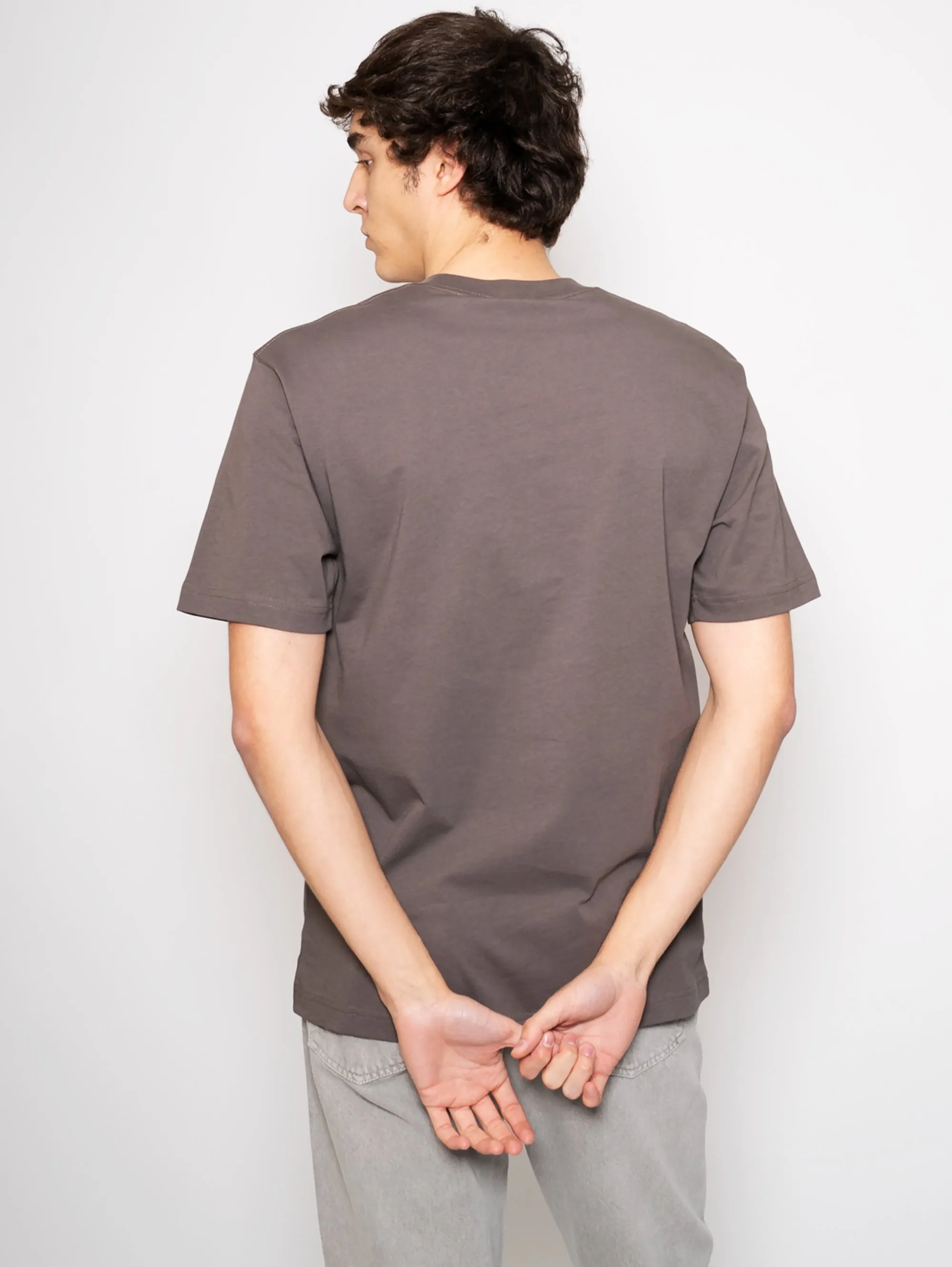 T-shirt con Stampa Grigio