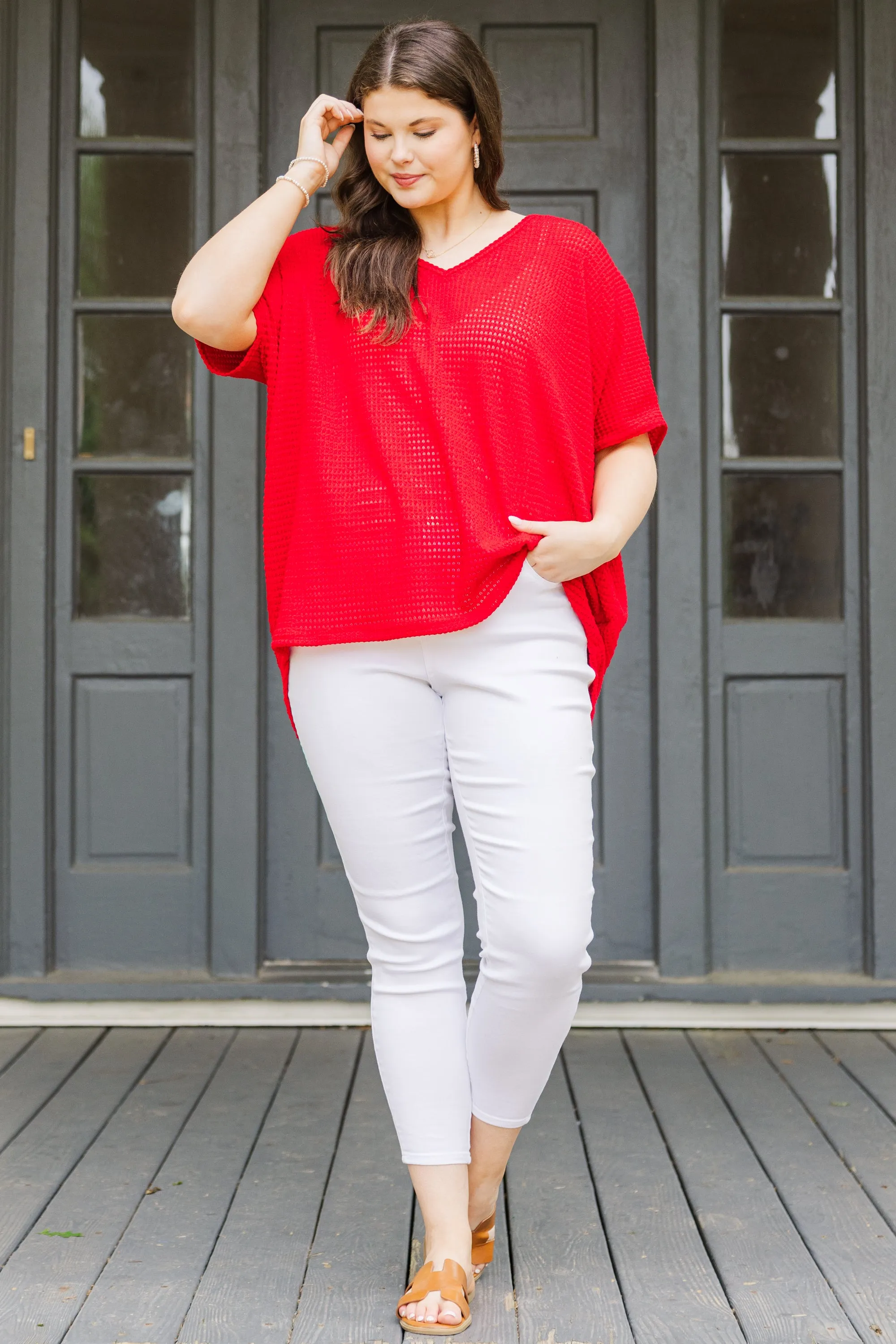 Take Care Of Me Dolman Tunic, Red