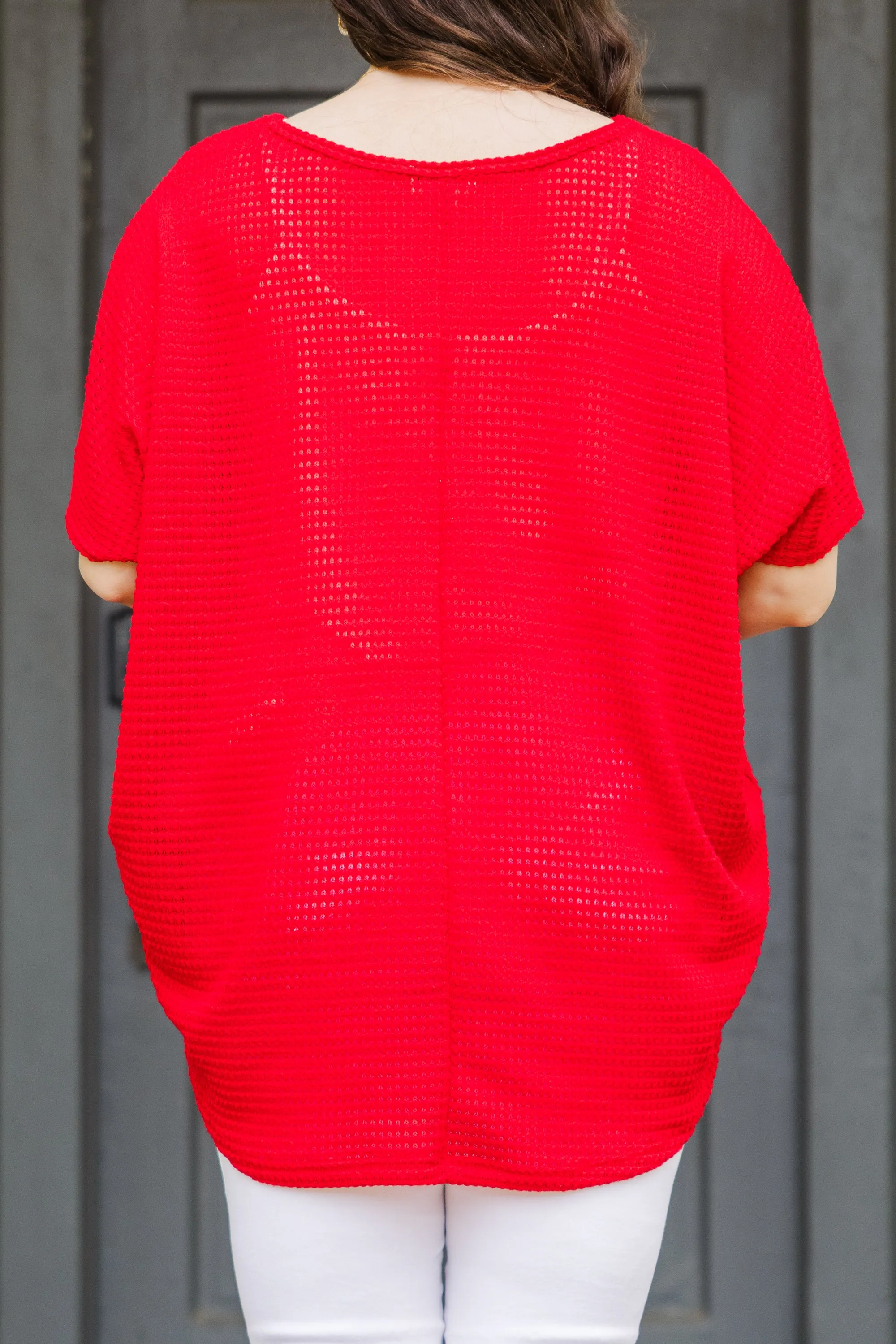 Take Care Of Me Dolman Tunic, Red