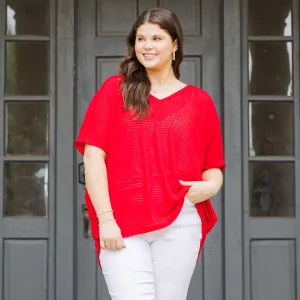 Take Care Of Me Dolman Tunic, Red