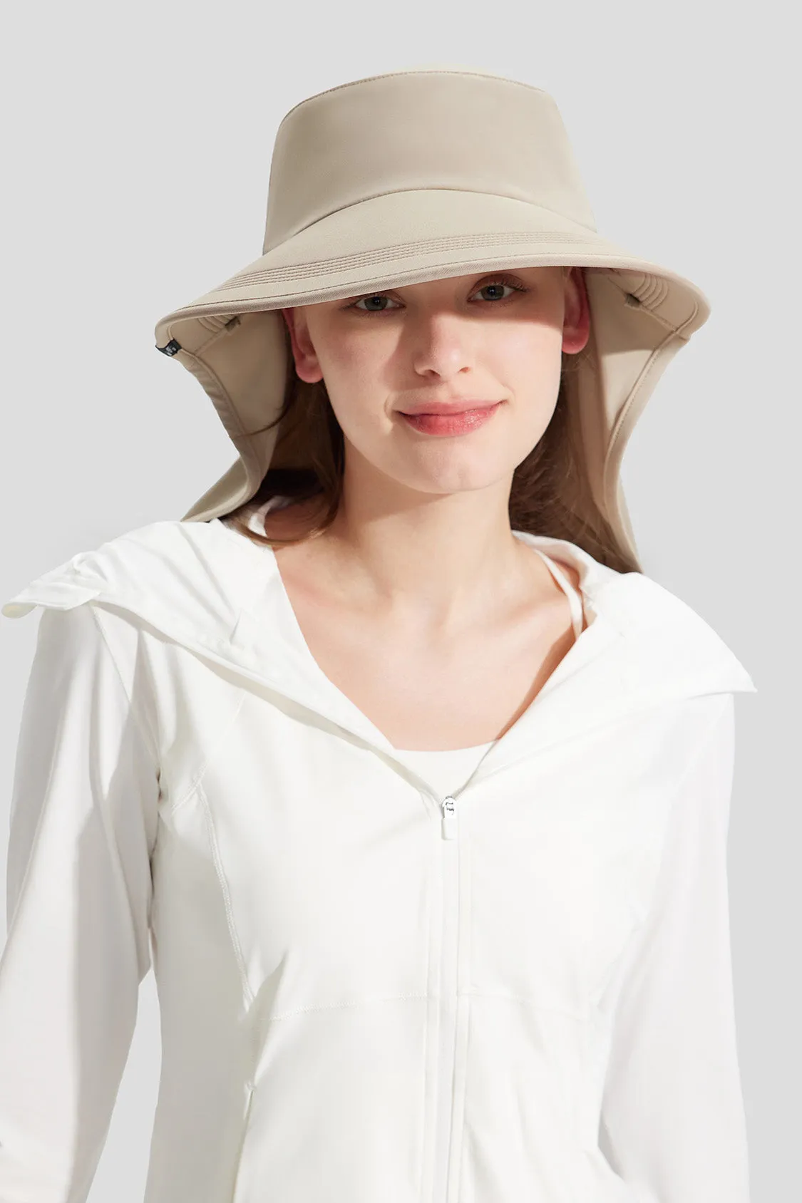 Tanx S24 - Women's Full Coverage Sun Hat with Face Mask UPF50 