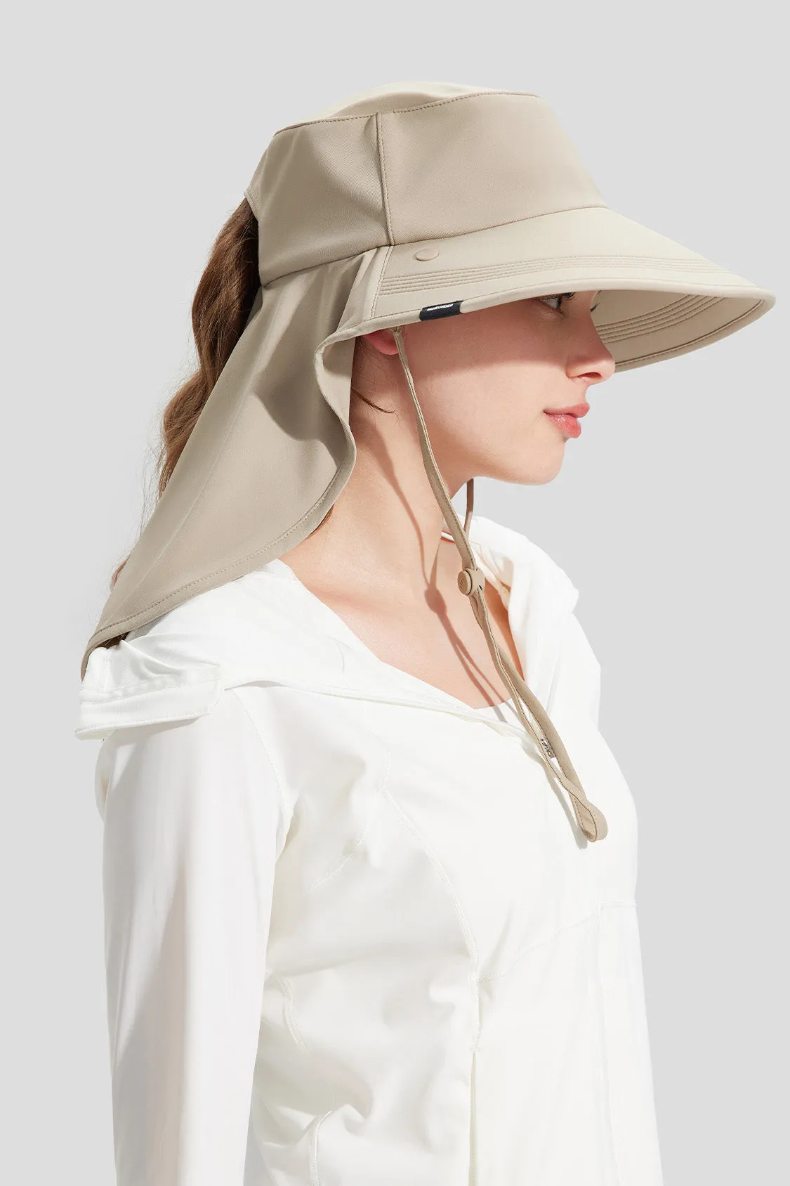 Tanx S24 - Women's Full Coverage Sun Hat with Face Mask UPF50 