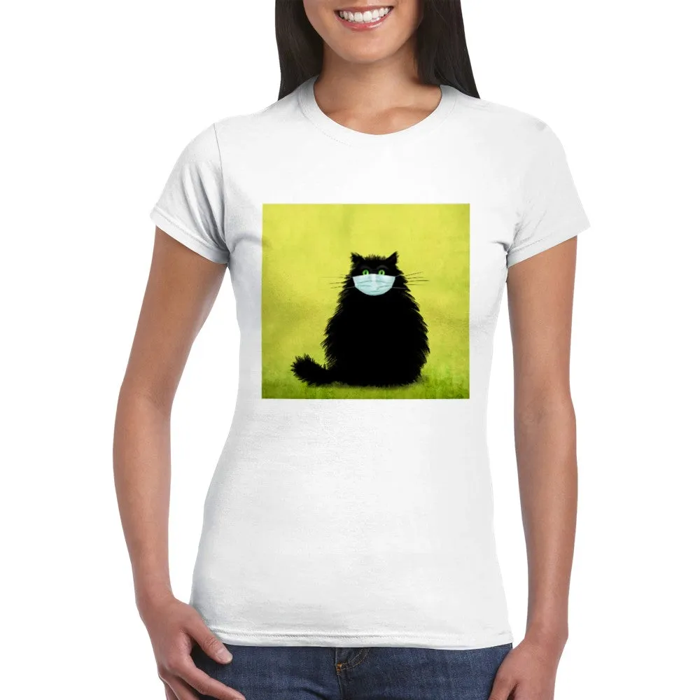 The Masketeer Cute Cat T-shirt, Black Cat Shirt