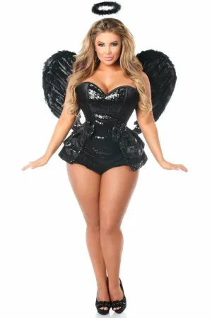 Top Drawer 4 PC Midnight Angel Corset Costume