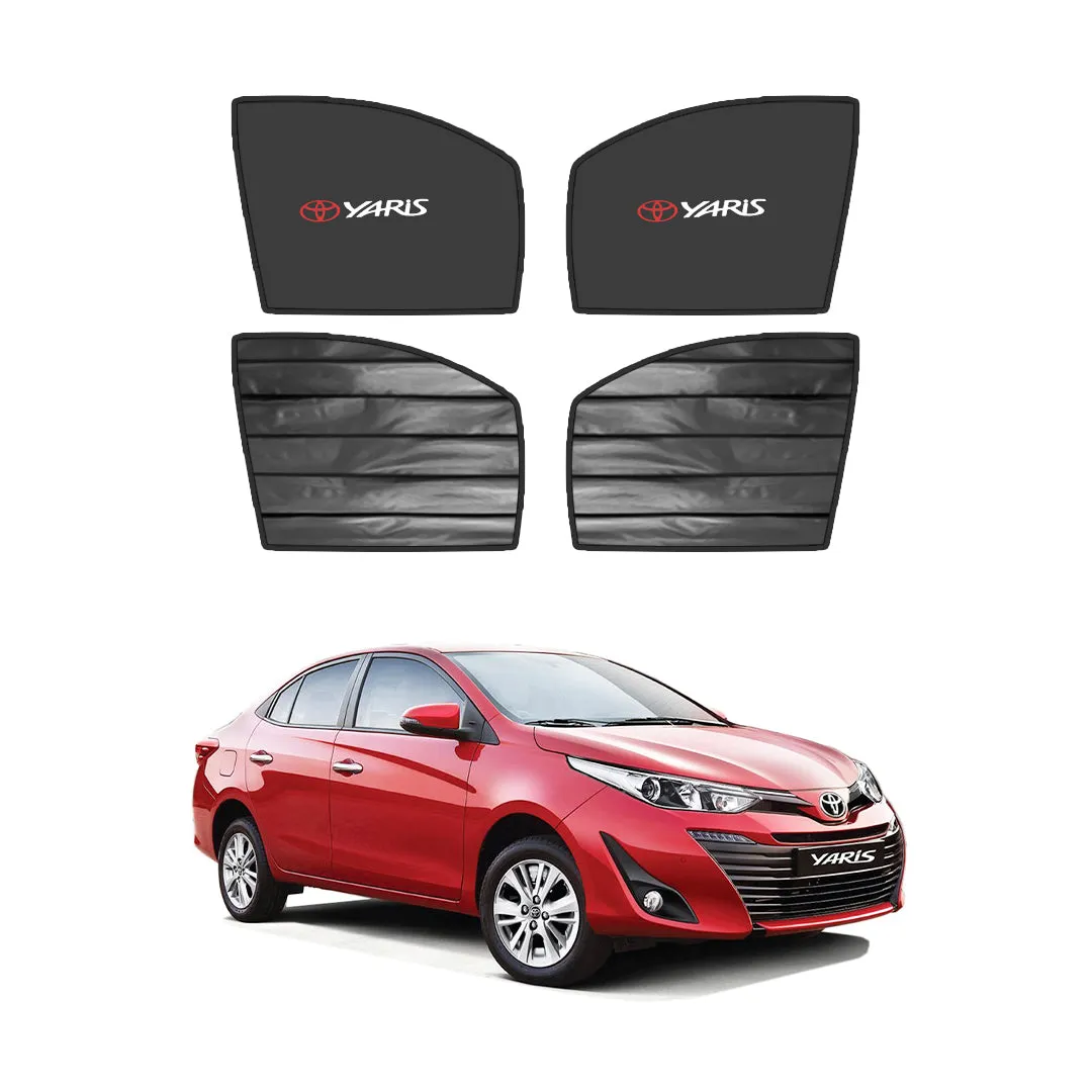 Totoya Yaris Double Layered Side Shades With Logo - Model 2020-2023