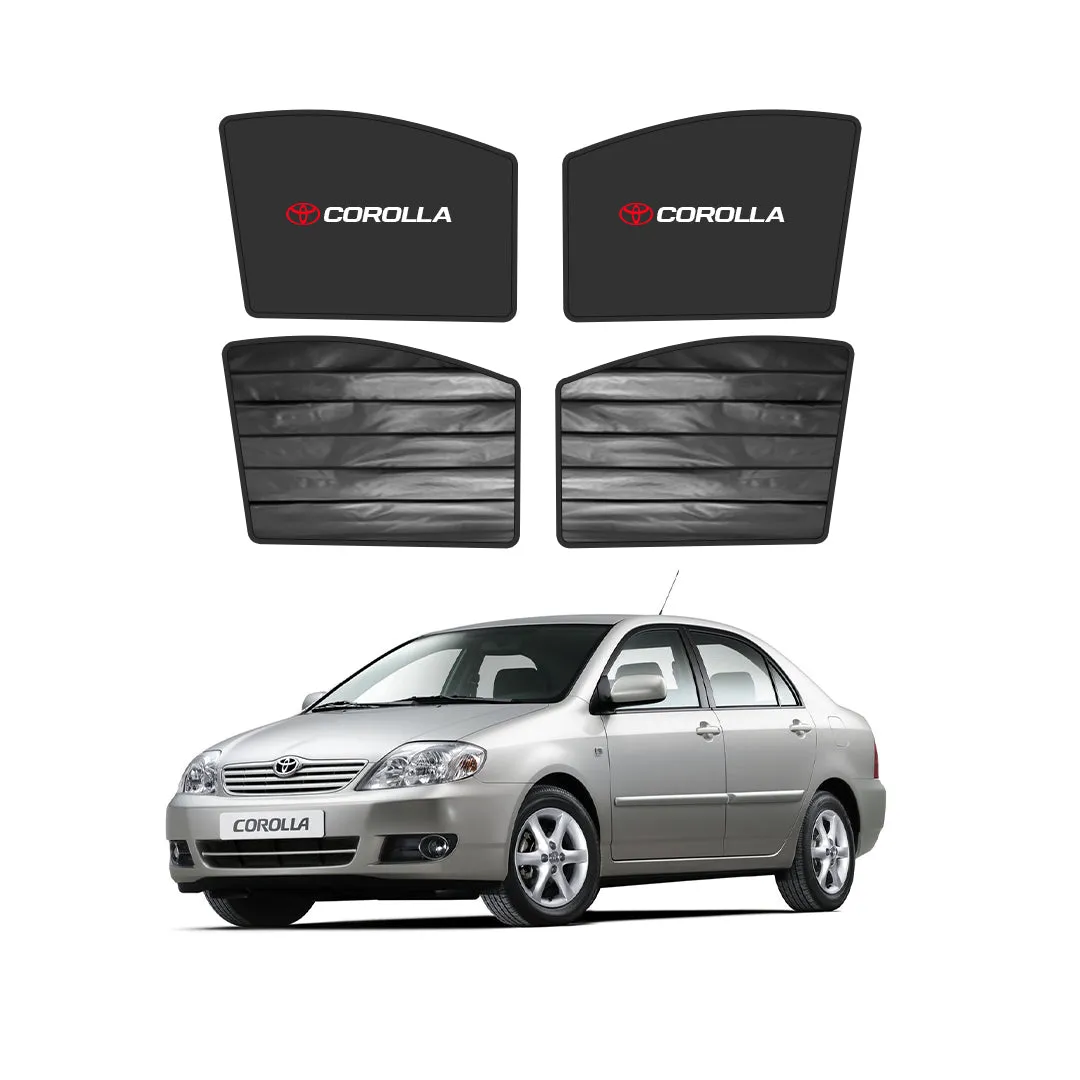 Toyota Corolla Double Layered Side Shades With Logo - Model 2005-2009