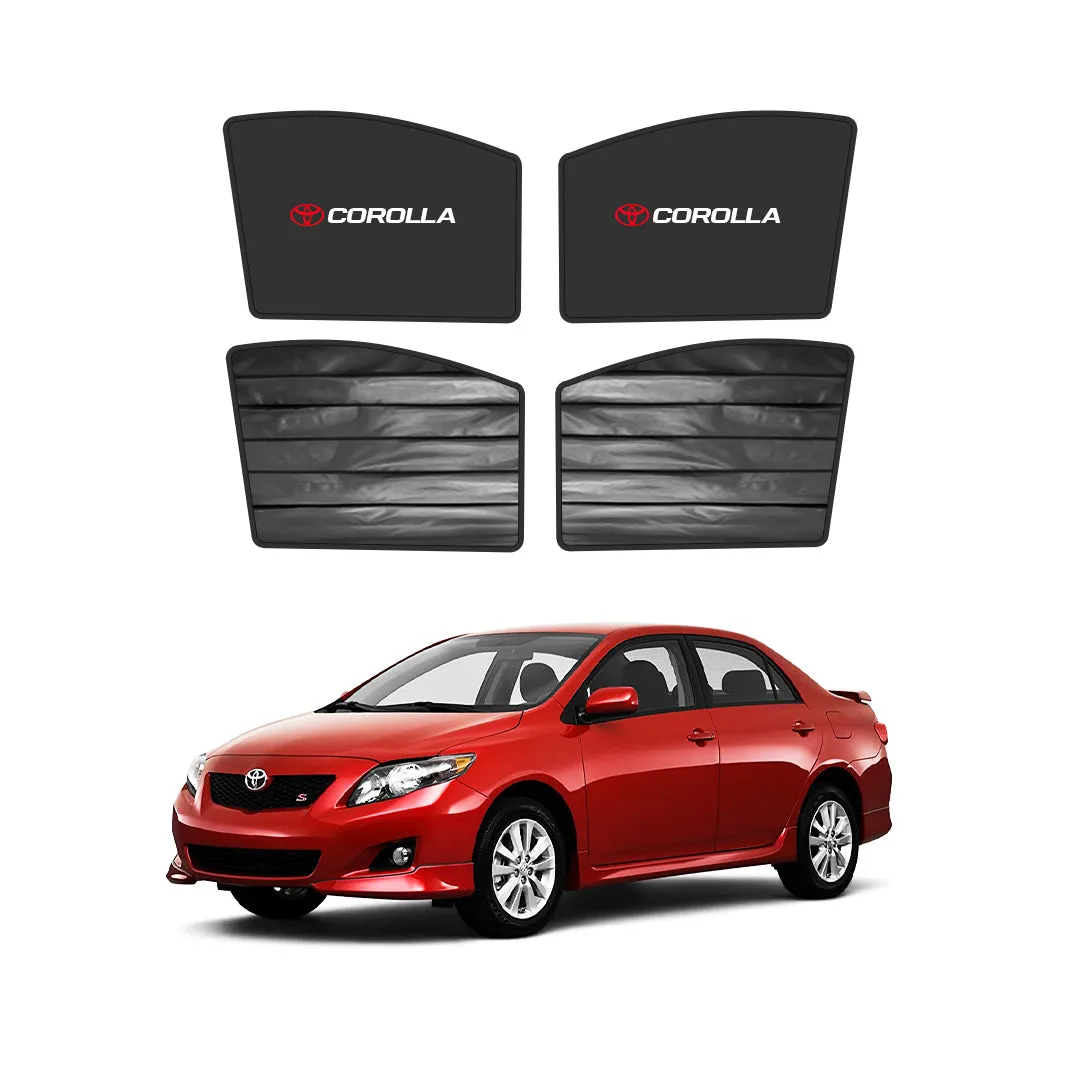 Toyota Corolla Double Layered Side Shades With Logo - Model 2010-2014