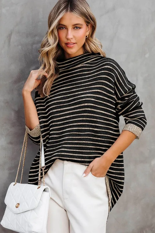 Turtle Neck Knit Sweater