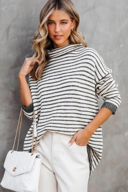 Turtle Neck Knit Sweater