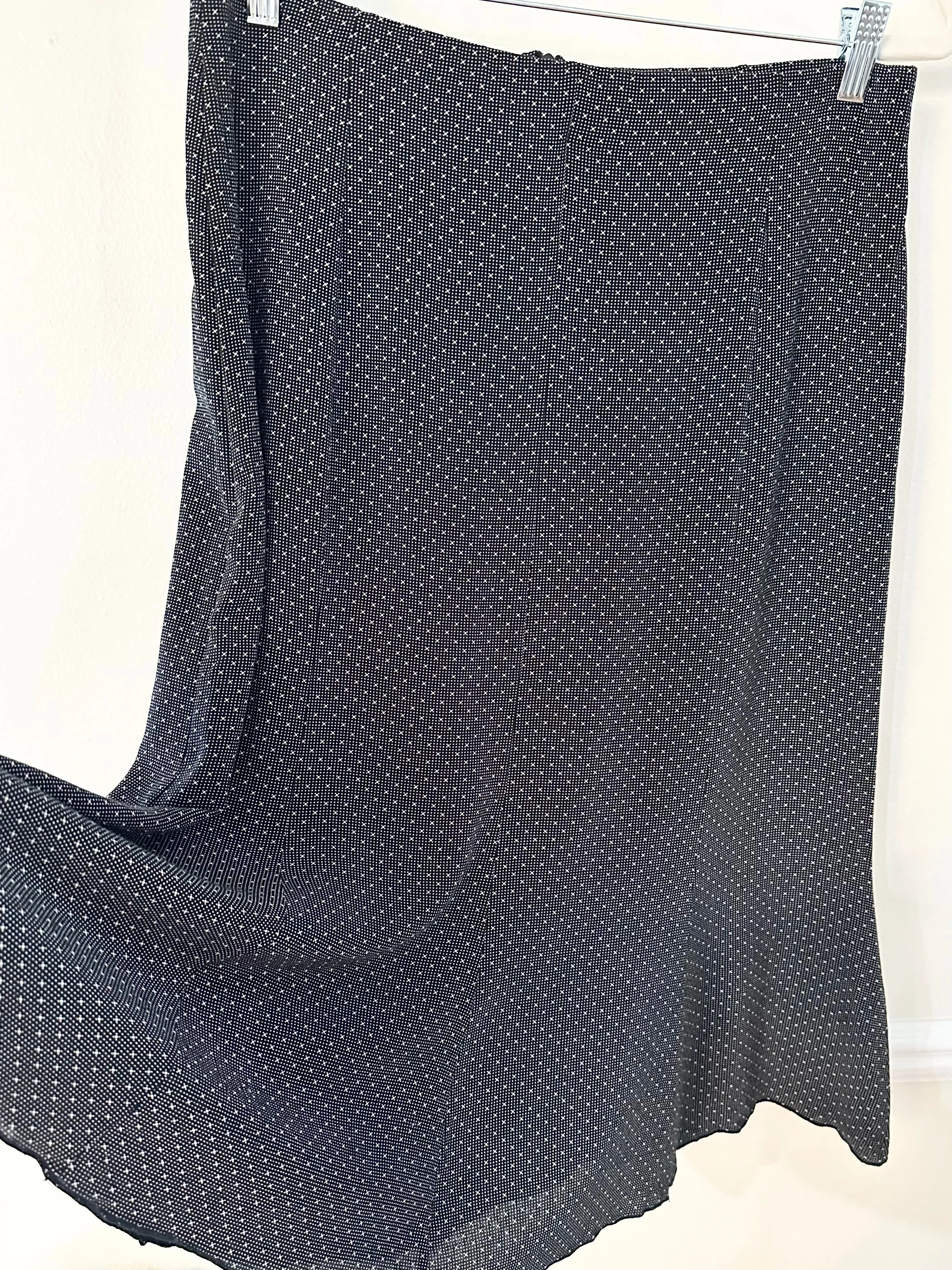 Vintage Italian Black Swiss Dot Skirt (M)