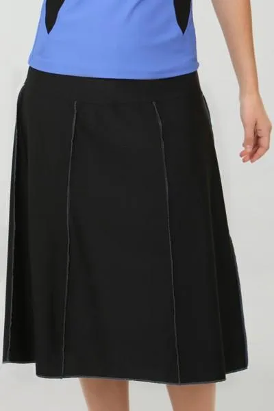 Waters Edge Hip Hiding Drop Waist Long Swim Skirt 27" (with attached leggings)-SALE