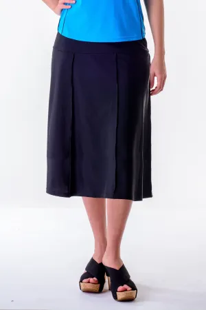 Waters Edge Hip Hiding Drop Waist Long Swim Skirt 27" (with attached leggings)-SALE