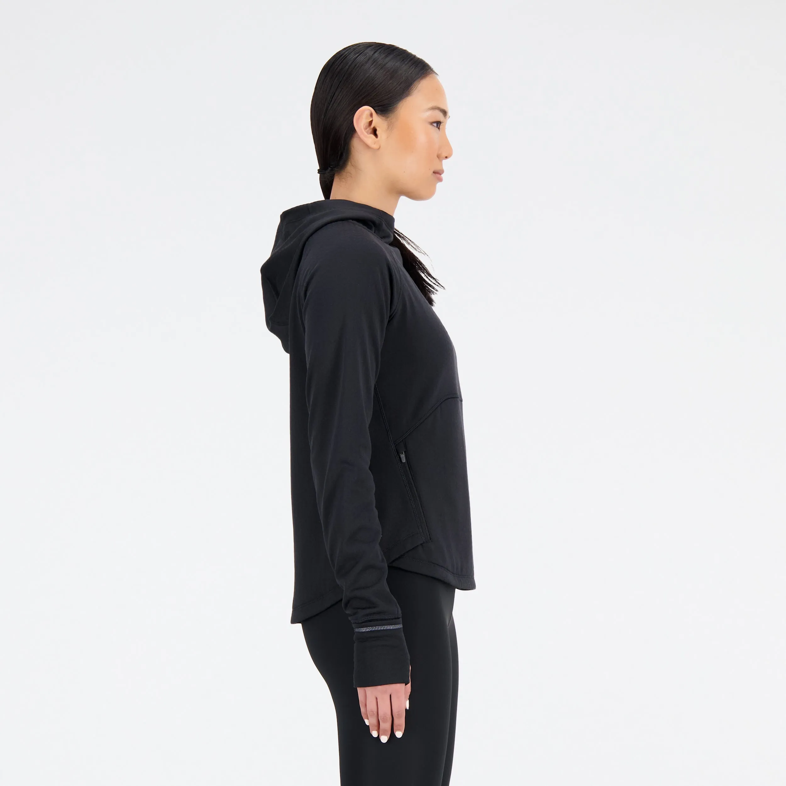 Women's Heat Grid Hoodie Pullover (BK - Black)